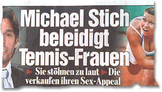 Michael Stich beleidigt Tennis-Frauen